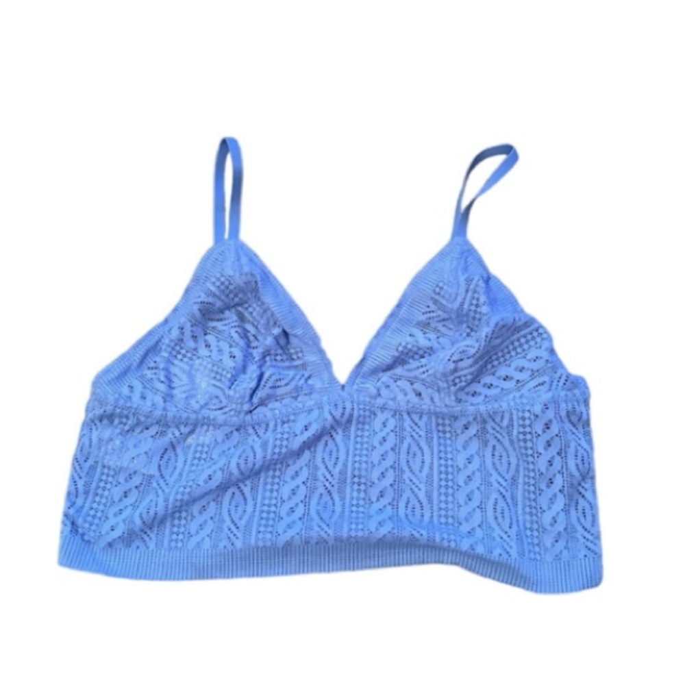 Aerie Blue Wireless Unlined Pullover Bralette Sz‎ M NEW